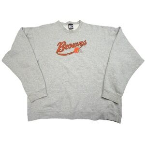 Vintage Cleveland Browns Pro Player Crewneck Sweatshirt Gray 2XL NFL
